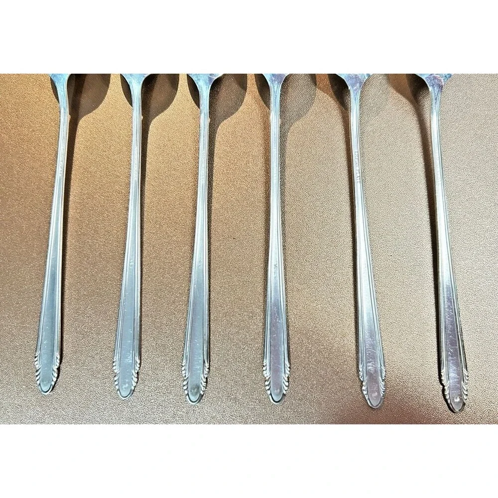Antique/Vintage Empire Plate Benedict BES4 Silverplate Spoons 7.5